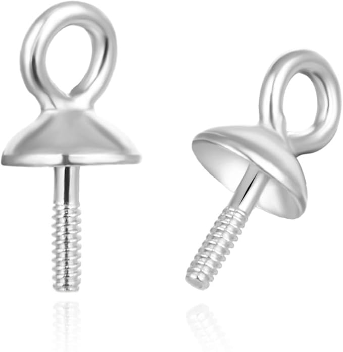 Screw eye bails 10*4 mm,screw eye pins with silver,for pendants vials