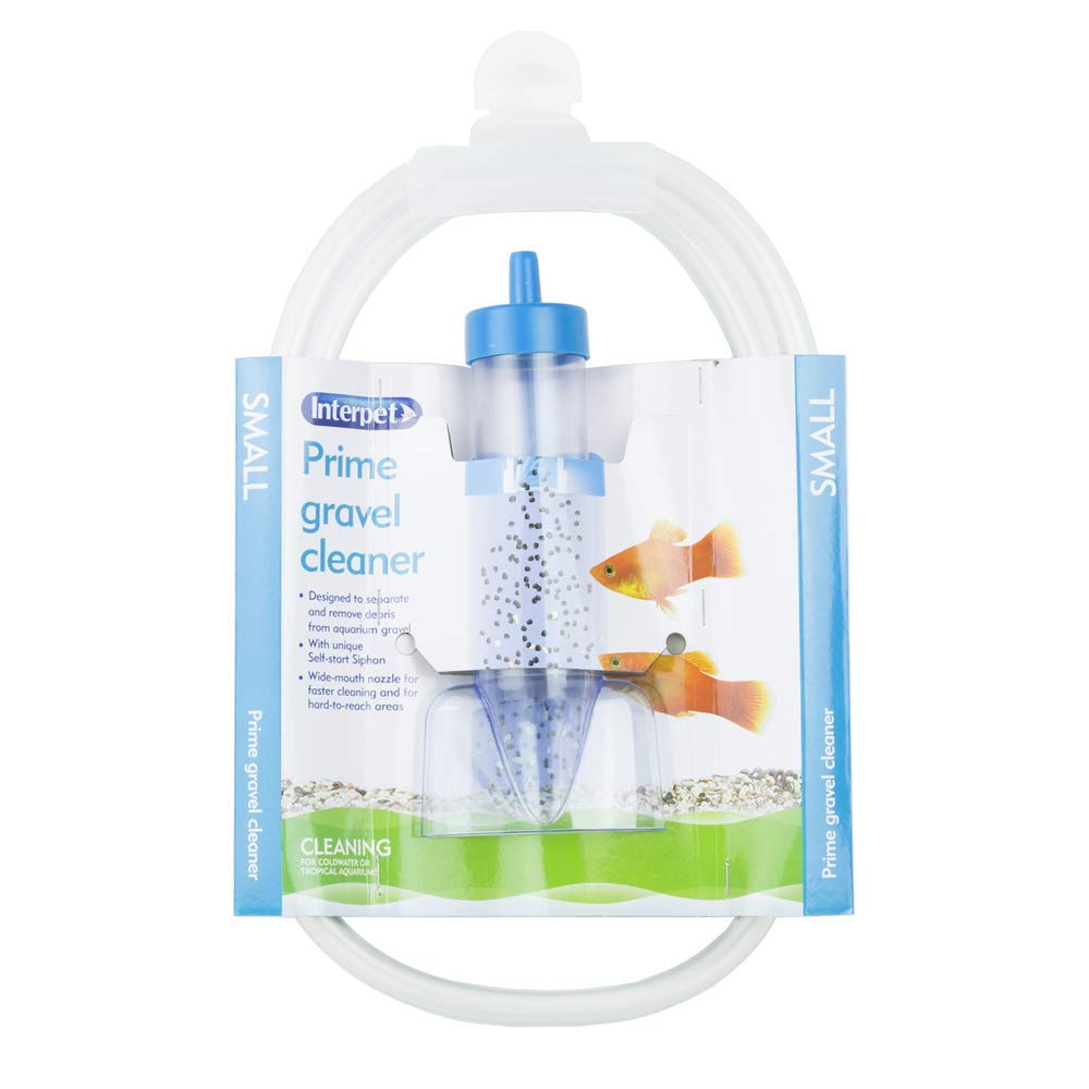 Interpet Aquarium Fish Tank Syphon Water Drainer and Gravel Cleaner, with Nozzle and No Return Valve, Small