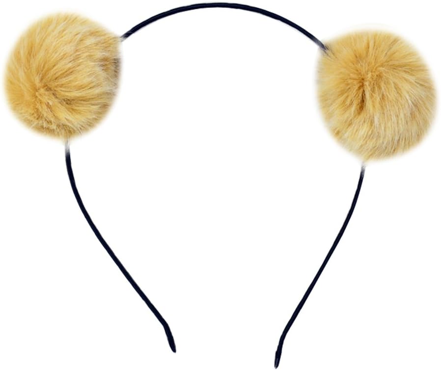 LAMEIDA Lovey Headbands Child Girls Stretchy Elastic Hairband with Plush Pom Pon Hair Bands