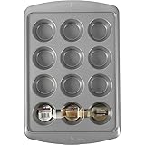 Wilton Ever-Glide Muffin Pan, Enjoy Warm Home-Made Muffins Right Out of Your Oven, Great for Cupcakes, Roasted Veggies, Shredded Potato Egg Cups and More, 12 Cup