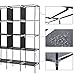 SONGMICS 67-Inch Closet, Portable Wardrobe, Stable and Foldable Storage Organizer, with 2 Hanging Rods, 12 Clothes Shelves, 4 Side Pockets, Easy Assembly, for Cloakroom, Bedroom, Gray URYG44GY
