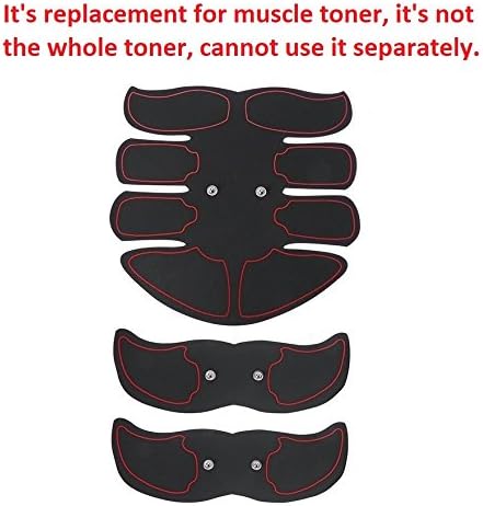 MUSCLE TONER ABS STIMULATOR Portable Muscle Trainer with Rhythm & Soft impulse - 6 Modes & 10 levels with Simple Operation - Ultimate abs stimulator for Men Women (8 NEW Gel pad)