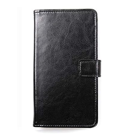 Dingshengk Schwarz Premium Leder Tasche Schutz Hulle Handy Case Wallet Cover Etui Für Siswoo R8 Monster 5.5'