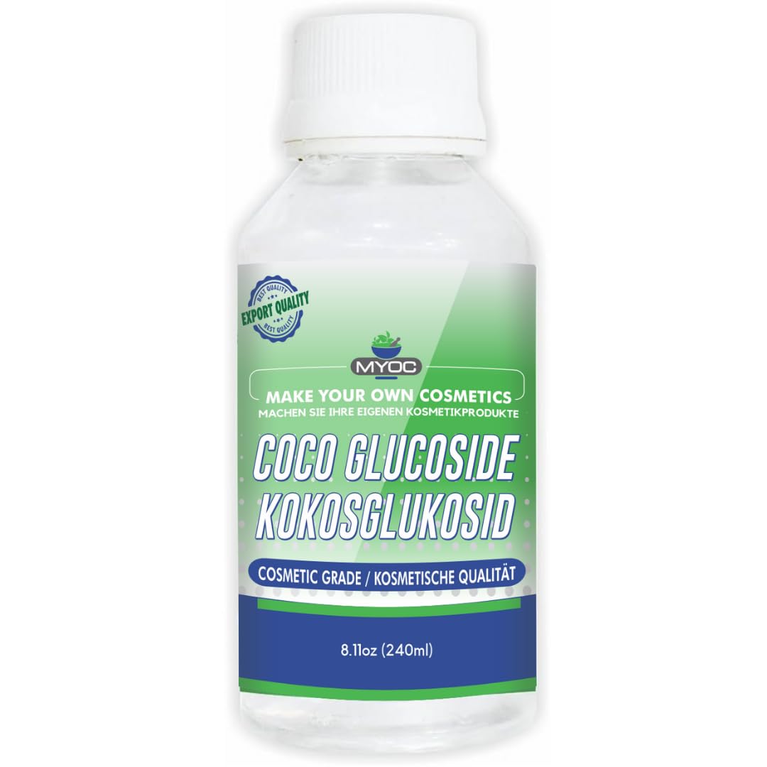 Myoc Coco-Glucoside, Natural Surfactant for Skin, Shampoo, Body Wash, Shower Gel, Coco Glucoside Bulk–240ml