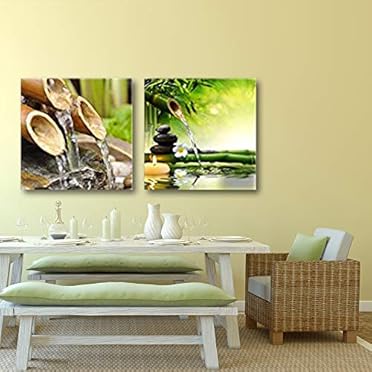 Two Piece Canvas Rocks Next To A Canvas Art Wall26