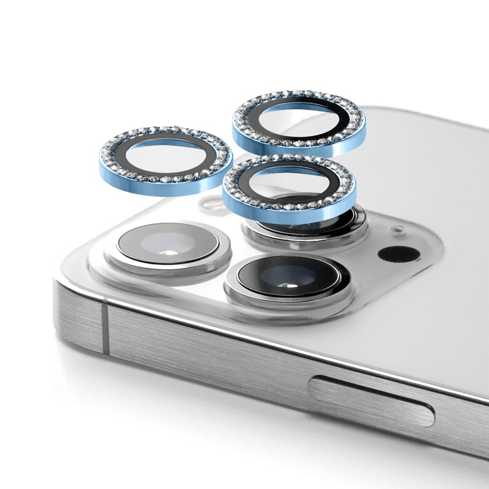 CASETiFY Camera Lens Gem [Easy Application] for iPhone 16 Pro/iPhone 16 Pro Max - Baby Blue