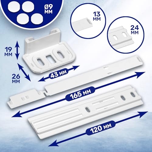 4 Set of Built-in Fridge Door Guides with Freezer for Whirlpool | With Original Code 481231019131 C00312150 for Indesit for Ariston - 10 Year Warranty - MONTERAL