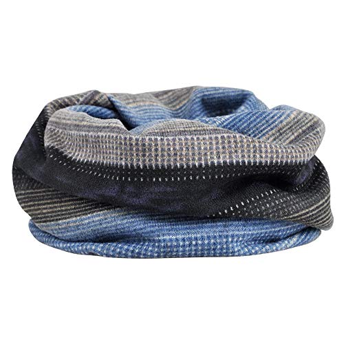 Paladoo Chemo Caps Cancer Headwear Infinity Scarf for Women (2 Pack Blue Stripes)