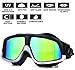 Sunnec Swim Goggles, Large Frame Swimming Goggles with Anti-Fog, UV Protection, Free Protection Case, Adjustable Strap for Adult Men Women Youth Kid