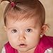 925 Sterling Silver Classic 5mm Pink Simulated Pearl Toddler Earrings - Perfect Baby Girl Earrings Best Gift for Birthdays, Baptisms, Holidays or Any Special Occasion