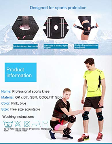 Mcolics Knee Pads Brace Support for Men Women Relieves ACL, LCL, MCL, Meniscus Tear, Arthritis, Patella Tendon, Tendonitis Pain, Running, Workout, Basketball, Sports (Black/Green)