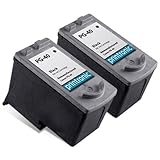 Printronic Remanufactured Ink Cartridge Replacement For Canon PG-40 (2PK)Black Ink Cartridges PIXMA JX200 iP1600 iP1700