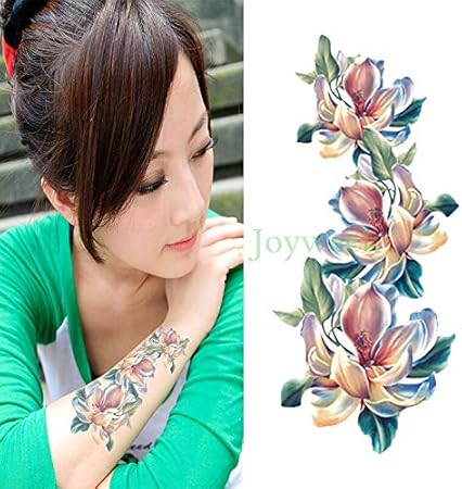 Tzxdbh Imperméable Art Corporel Femmes Fleur Dorchidée