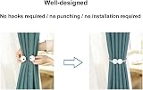 jiuhao Magnetic Curtain Tie Backs 2-Pack Silver Rope Holders with Buckles view 2