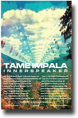 Tame Impala Poster - 11 x 17 Promo for InnerSpeaker Tour 2011 US Dates by Concert Promoter