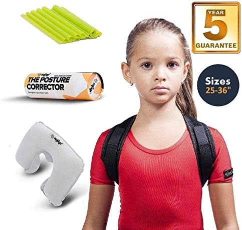 Posture Corrector Back Brace with Adjustable Straightener for Teens Men & Women Posture Corrector Comfortable Orthopedic Clavicle Support Sizes: 35-48" and 25-36" Comfortable with 5 Years Warranty