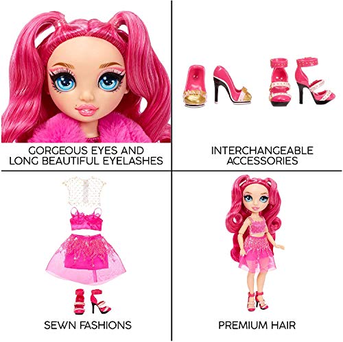 Rainbow High Stella Monroe – Fuchsia (Hot Pink) Fashion Doll with 2 Doll Outfits to Mix & Match and Doll Accessories, Great Gifts for Kids 6-12 Years Old