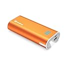 Jackery Portable Travel Charger Bar 6000mAh Pocket-sized Ultra Compact External Battery Power Bank Fast Charging Speed with Emergency Flashlight for iPhone, Samsung and Others - Orange