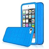 [2 Pack] Apple New iPod touch (6th Gen) Case- OMOTON Silicone Shock-Proof Case Cover for iPod touch 6 (2015 Julyd) (Blue)