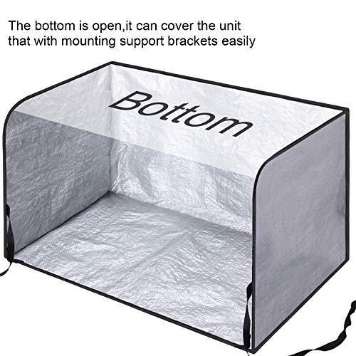 Sunshane 3 Pieces Window AC Cover Outdoor Window Air Conditioner Unit Cover 10,000 BTU's Air Conditioner Protective Cover, 27 x 16 x 18 Inch