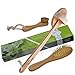 100% Natural Body and Face Brush Set for Dry Brushing Skin - Boar Bristles- Long Handle - Exfoliate, Reduce Cellulite, Improve Circulation, Drain Lymph - Great GIFT - FREE Hair Brush and How-To e-book