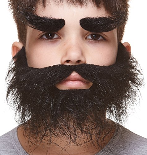 Small Realistic Traper beard, mustache and eyebrows