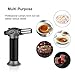 Lennov Micro Butane Gas Torch Lighter, Welding Soldering Brazing Refillable Tool, Professional Grade Culinary Blow torch for Camping BBQ Outdoor (Black-GF-879)