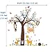ElecMotive Forest Animal Giraffe Monkey Owls Hedgehog Rabbit Tree Nursery Wall Stickers Wall Murals DIY Posters Vinyl Removable Art Wall Decals for Kids Girls Room Decoration (Zoo)