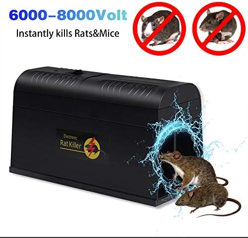 Electronic Rat Traps, Electronic Mouse Rodent Traps, High Voltage Emitting, Effective Powerful Killer Rat, Squirrels Mice Similar Rodents