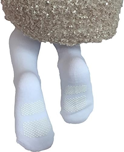 3 Pack Cotton Thick Baby Girl Legging Pant Tights Toddler Girls Panties Stockings, Bottoms with Non-Skid Grips Age 1-5 Years (3 Pack Beige, 6-12 Months - Height 21-27.5 inch)