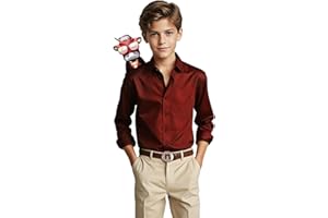 Black n Bianco Boys' Signature Sateen Long Sleeve Dress Shirt