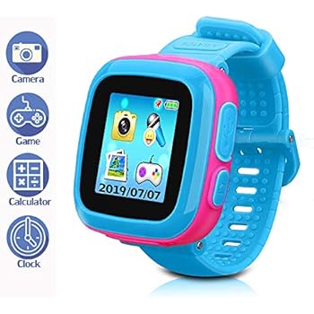 LTAIN Kids Game Smartwatch Digital Smart Watches Photo Sticker Camera Mini Games Alarm Clock Timer Health Monitor Pedometer Birthday Gifts for Boys ...