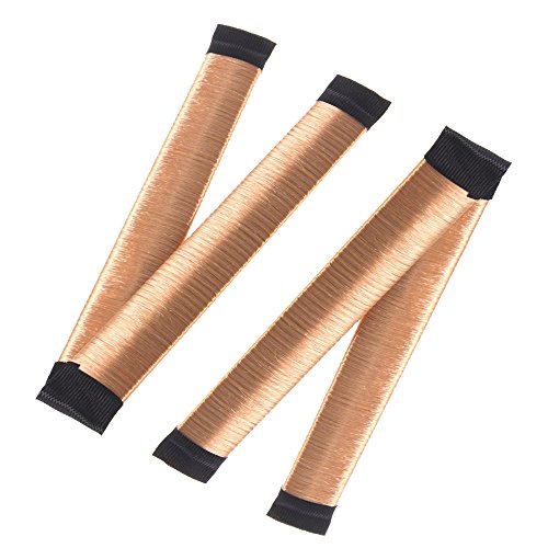Bysiter Hair Styling Bun Maker DIY Hair Bundles Clip Curler Roller Tools French Twist Donut Bun Magic Hairstyle kits for Women Girls 2 pcs light brown (2pcs light brown)