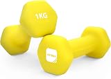 KAYMAN Neoprene Dumbbells 1-10kg Set Anti-Slip Grips with Poster