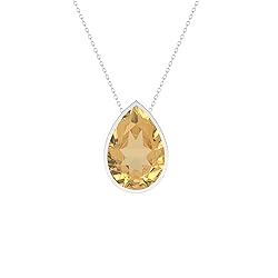 LUSTRE AND LIGHT Pear Shape Natural Citrine Slider