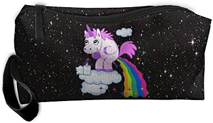 Unipoop Rainbow Unicorn Portable Zipper Storage Bag Clutch Wallets Pouch Coin Purse Zipper Holder Pencil Bag