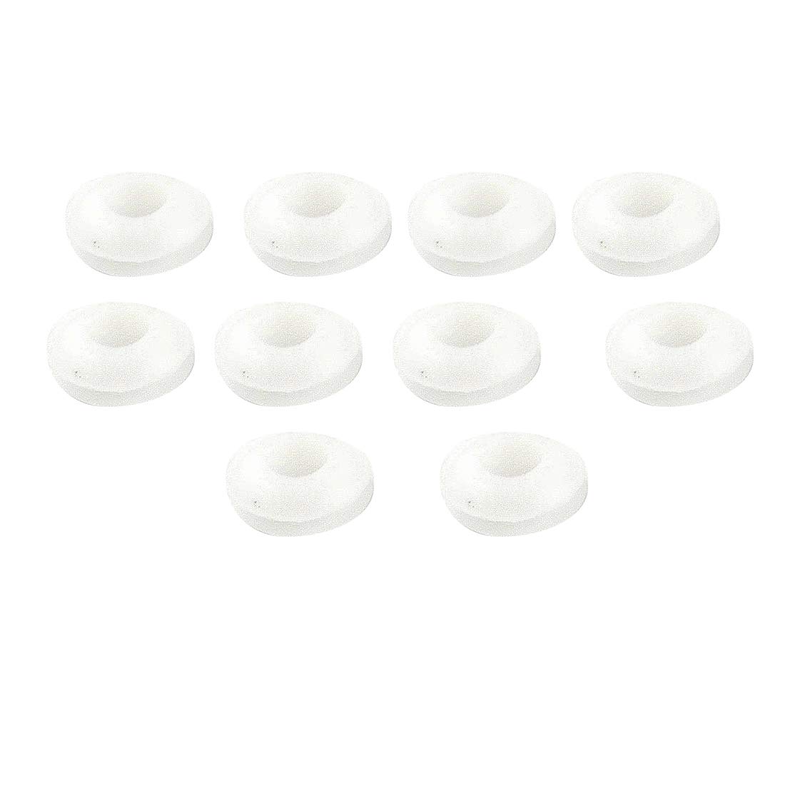 Sourcingmap 10 Pcs Wire Coil Protector Dual Side White Rubber Grommets 6mm