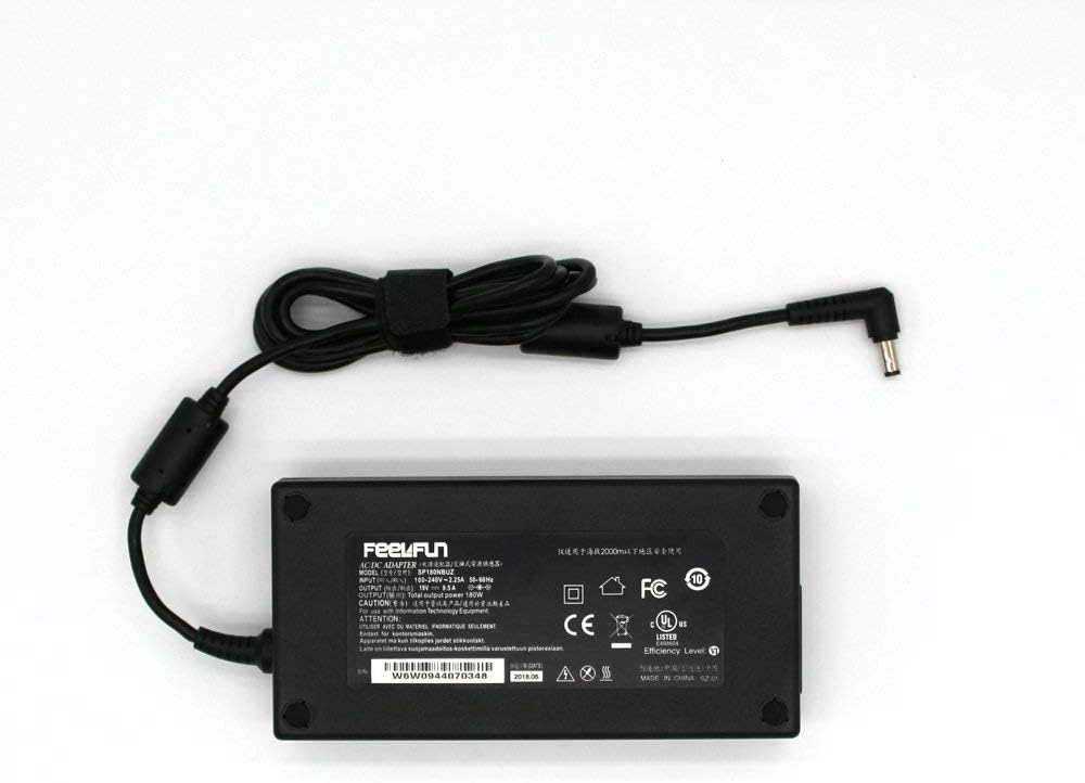 Feelfun 180W 19V 9.5A AC Power Adapter for Msi Delta Asus 180W ASUS G55 G73 G75, MSI GT60 GT70 GT780 MS1761 MS1762,180W 5.5x2.5mm