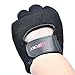 iiSPORT Mens Leather Weight Lifting Gloves for Cross Training Gym Workout Black (Pair) S