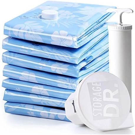10 Pack Space Saver Vacuum Storage Bags,Premium Travel Space Bags with Free Hand-Pump, 2XL+2 Large+2 Medium+4 Small For Clothing Storage, Bedding & Packing,Size 100 x 70,80 x 60,50 x 70,40 x 60