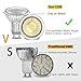 LEDERA Dimmable GU10 LED Track Bulbs, 5000K Daylight White, 7W 650LM, 50W-65W Equivalent, 6-Pack