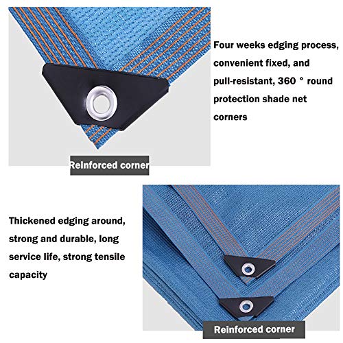 SYY Sonnensegel Schattennetz, Blau Mesh-Shading Net, 90% Anti-UV-, Eingedickt Und Encrypted Große Sonnensegel, (Size… – Bild 8