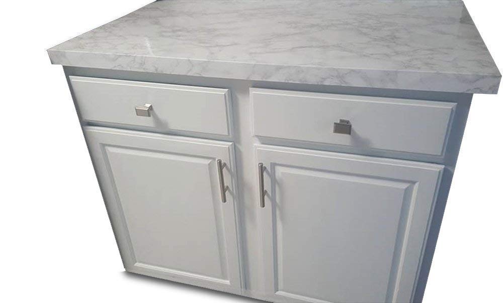 EZ FAUX DECOR Self Adhesive White Gray Marble Granite Peel and Stick