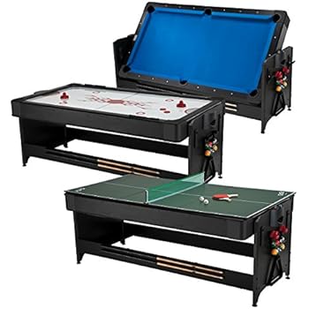 Amazon.com : Fat Cat Pockey 7ft Black 3-in-1 Air Hockey