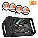 Yamaha EMX7 Powered Mixer Bundle with Gearlux XLR Cables and Polishing Cloth