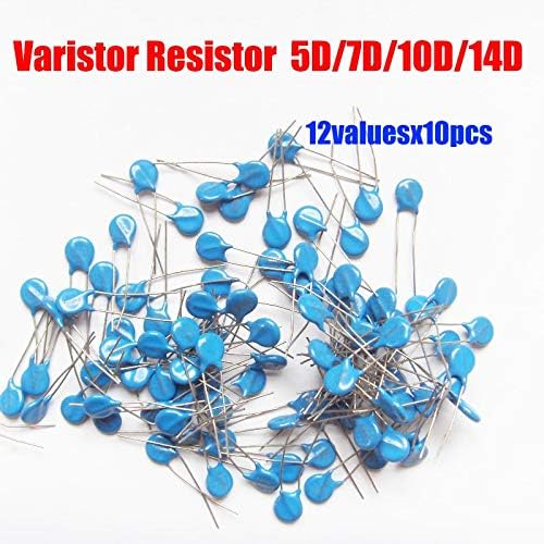 MAO YEYE 12valuesX10pc=120pcs 5D/7D/10D/14D Voltage Dependent Resistor Kit Varistor Resistor Pack