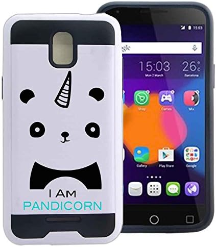 Alcatel One Touch Elevate Case Cover Pandicorn Panda Unicorn Meme Funny by NPCase Hybrid Unique Design Combo Case With Armor Defender Protection Dust Shock Proof Fits Alcatel One Touch Elevate