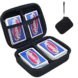 PAIYULE Hard Case Compatible Phase 10 Card Game. Fits up to 360 Cards. Includes 2 Removable Divider(Black