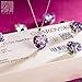 NINASUN Heart Necklace for Women 925 Sterling Silver Pendant Swarovski Purple Crystals Fine Fashion Costume Jewelry Birthday Anniversary Gifts Her Lady Girls Girlfriend Wife Sister Mum Mother Friend