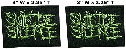 Application Classic Rock Suicide Silence Band Music Cosplay Badge Embroidered Iron or Sewn-On Applique Patch 2-Pack Gift Set